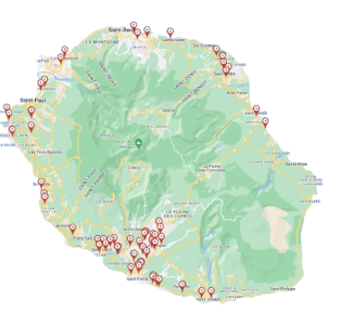 carte réunion affichage panneaux
